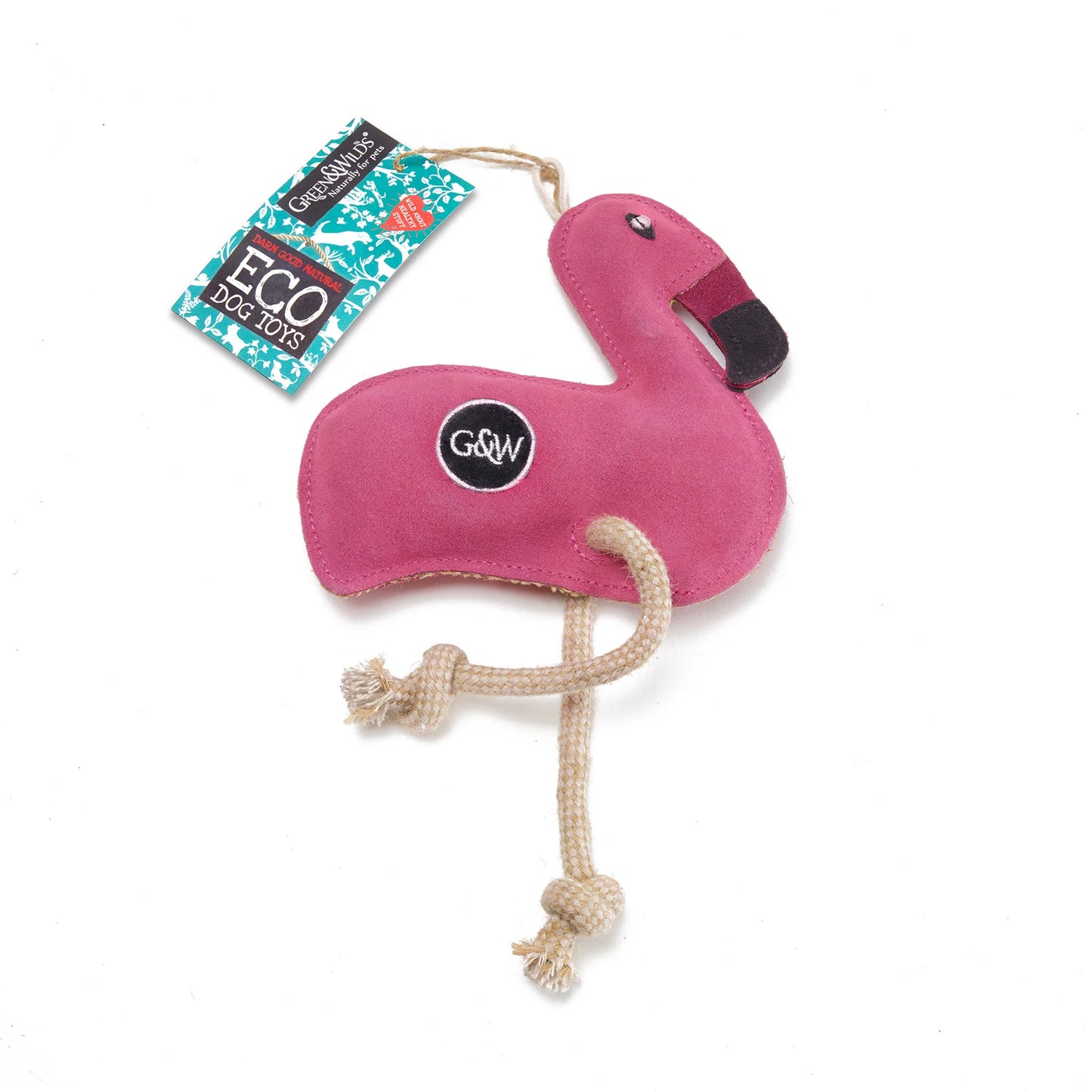 Floyd the Flamingo Eco-dog toy by Green and Wilds