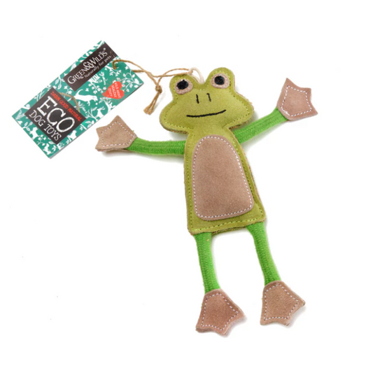 Francois le Frog Eco Dog Toy by Green and Wilds