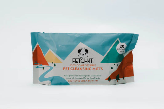 Fetchit Pet Cleansing Mitts (20 reusable wipes)